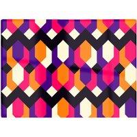 Warren Reed - Designer Coloured Abstract Pattern Glass Chopping Board in Red
