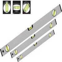ATEK Spirit Level Set 3 Pcs High Accuracy 400 600 1000MM Powerful Magnets in Silver | Size: 1000mm x 600mm