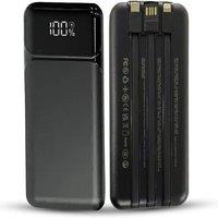 ATEK Power Bank Fast Charging 20000mAh, Capacity 3.7V Portable Charger USB in Black