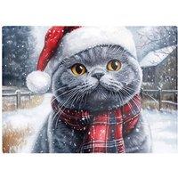 Warren Reed - Designer Christmas British Blue Glass Chopping Board