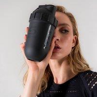 ShakeSphere Shaker bottle 700mls "Tumbler View" Matte Black/Black Window in Black | Size: 700ml