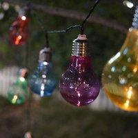 Voltico 10 Solar LED Festoon Light Bulbs - Warm White Garden Glow