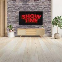 Novecrafto 3D Wall Panels Slim Stone Brick Effect PVC Cladding Panels 96cm x 48cm (6 Sheets) in Grey | Size: 96 cm x 48 cm