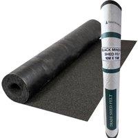 Novecrafto Heavy-Duty Mineral Shed Roofing Felt - Standard Grade Roof Felt (10m x 1m) in Black