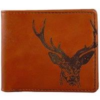 Selbrae House Stag Leather Wallet in Tan