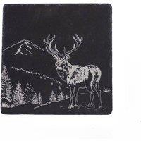 Selbrae House Scenic Stag Slate Pot Stand in Black