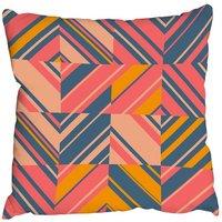 Benjamin Tate Design Cushions - Striped bright geometric pattern (Cushion)