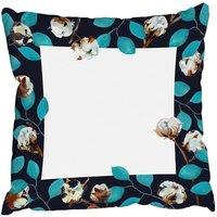 Benjamin Tate Design Cushions - Watercolour Blue Leaf Frame (Cushion)