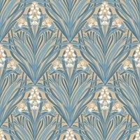 Muriva Elegance Bellflowers Wallpaper in Yellow