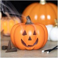 KDMD Orange Pumpkin Incense Cone Holder - Halloween Jack-o'-Lantern Decor
