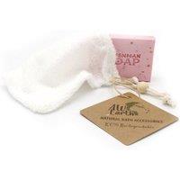 KDMD Natural Bamboo Soap Bag - Handcrafted, Durable, Travel-Friendly in White