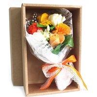 KDMD Orange Boxed Hand Soap Flower Bouquet - Elegant Gift Set