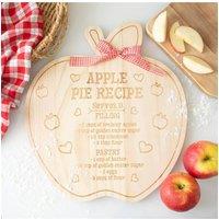 KDMD Apple Pie Recipe Serving Board - Rustic Kitchen Decor & Gift in Natural