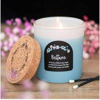 KDMD Beltane Orange Blossom Candle-Ignite Passion & Growth, , 35-Hour Burn in Blue
