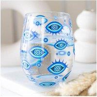 KDMD All Seeing Eye Stemless Glass - 500ml, Celestial Gift, Hand Wash in Blue