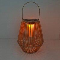Obasyhig Style 2 Solar-powered wicker decorative lanterns in Khaki