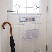 SPETLEK White Letterbox Cage Mail Catcher Door Guard Basket