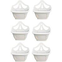Nordara Set of 6 Wall Planter Garden Plant Flower Basket Planter Pot Container in Taupe