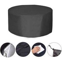 Nordara 140*95CM Large Round Furniture Cover Waterproof Patio Table Chair in Black