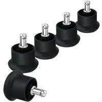 VOGREX Office Chair Casters Replacement Desk Wheels Bell Glides in Black