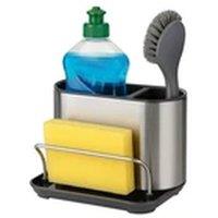 EONLION Stainless Steel Sink Caddy Sponge & Liquid Organiser Holder in Silver