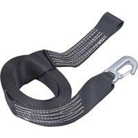 Nordara Deluxe Boat Trailer Winch Strap 7m50mm 3000kg Snap Hook in Black