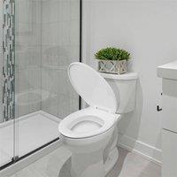 Nordara White Heavy Duty Plastic Toilet Seat with Fittings