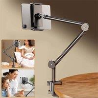 Nordara Foldable Bed Tablet Stand, 3 Metal Arm iPad Holder in Black