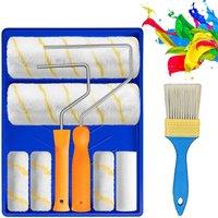 Nordara 9 Paint Roller Set Tray Soft Sleeve Brush Decorating Kit in Blue