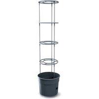 SPETLEK 400mm Tomato Grower Tower Plastic Plant Pot for Veg Flower in Black