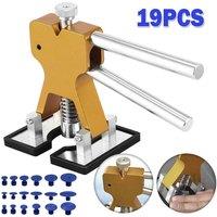 Nordara 19pcs Car Paintless Removal Kit Slide Hammer Repair Glue Puller Tabs in Yellow