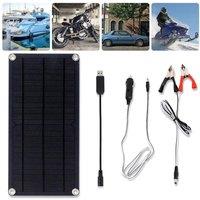 Nordara 12V Solar Charger Kit - Portable Car/RV Battery Maintainer in Black
