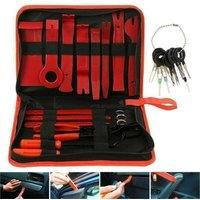 Nordara 45pc Car Trim Tool Set - Pry Kit for Dash/Door Panels in Red