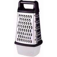 Nordara Stainless Steel Grater with Container - For Cheese & Veggies in Silver