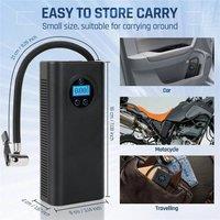 Nordara Cordless USB Rechargeable Digital Car Tyre Inflator Air Compressor in Black