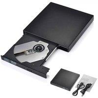Nordara USB 3.0 External DVD CD Drive Burner for PC Laptop in Black