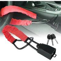 Nordara Red Seat Belt Lock Steering Wheel Lock Car Security Anti-Theft Device