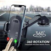 Nordara 360 Rotatable Car Phone Holder Suction Dashboard Windscreen Mount in Black