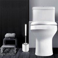 SPETLEK Silicone Toilet Brush Set with Holder for Bathroom WC