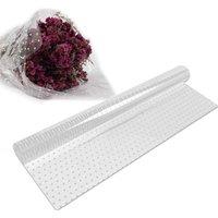 Nordara 100m X 80cm Plain Florist Craft Hamper Wrap White Dot Cellophane Roll | Size: 100m X 80 cm