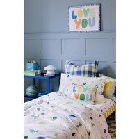 Wee Blue Bell 'Scribble' Fitted Sheet | Size: Double