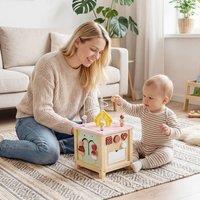 CASART Wooden Activity Cube Montessori Sensory Toys Toddlers Learning Toys