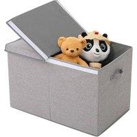 Nordara Grey Large Collapsible Storage Box Toy Chest Kids Room