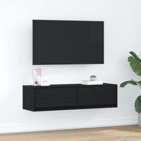 Berkfield Home TV Cabinet Black Oak 100x31x25, 5 cm Engineered Wood