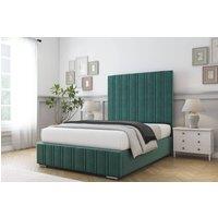 Comfort Beds Paris Plush Bed Frame - 50 Upholstered Headboard in Emerald | Size: Single