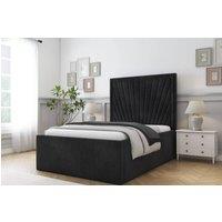 Comfort Beds Kensington Naples Bed Frame - 50 Upholstered Headboard in Black | Size: Super King