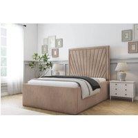 Comfort Beds Kensington Naples Bed Frame - 50 Upholstered Headboard in Light Brown | Size: Double