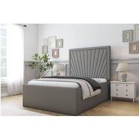 Comfort Beds Kensington Dumfries Bed Frame - 50 Upholstered Headboard in Light Grey | Size: Single