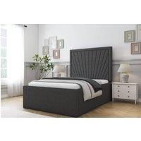 Comfort Beds Kensington Dumfries Bed Frame - 50 Upholstered Headboard in Dark Grey | Size: Small Double