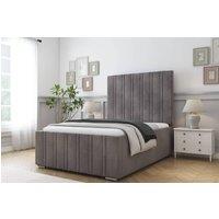 Comfort Beds Lorenzo Naples Bed Frame - 50 Upholstered Headboard in Grey | Size: Super King